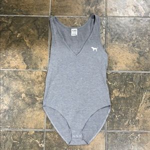 VS PINK Grey Bodysuit